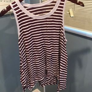 Free people purple and white tank top